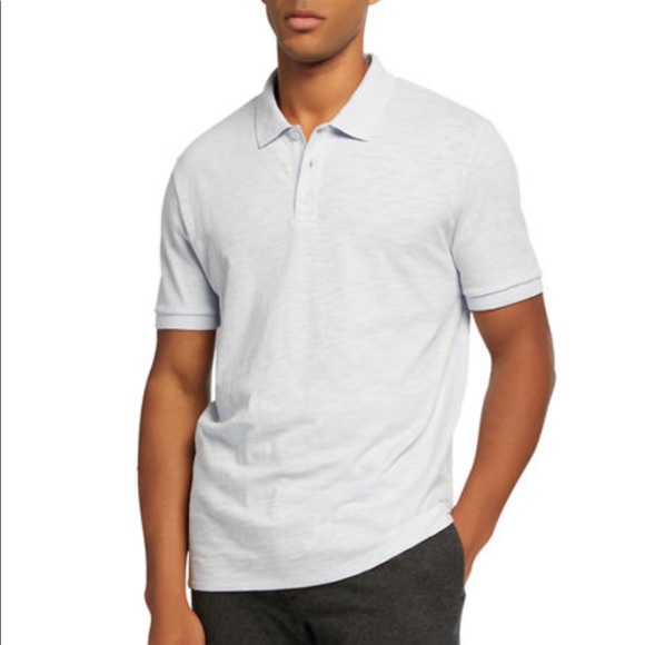 Vince Other - Vince Men's Classic White/GreyJersey Polo Shirt XL